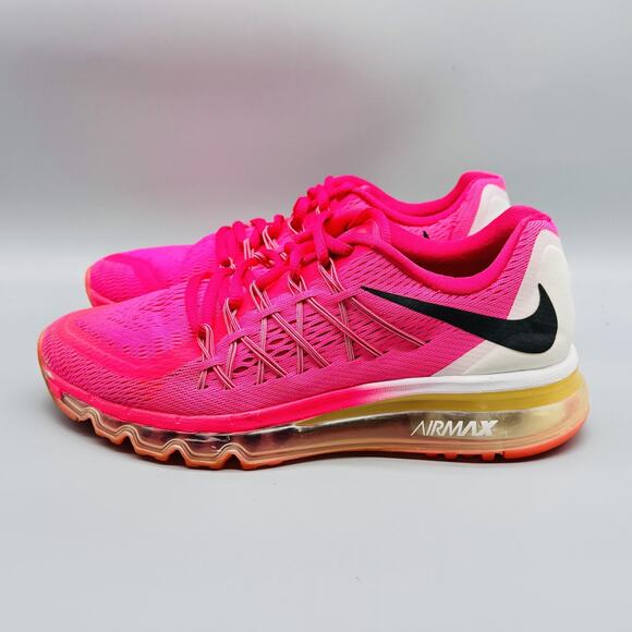 Nike Shoes Youth Girls 6 Pink White Air Max 2015 GS Running Athletic Sneakers - Picture 4 of 11